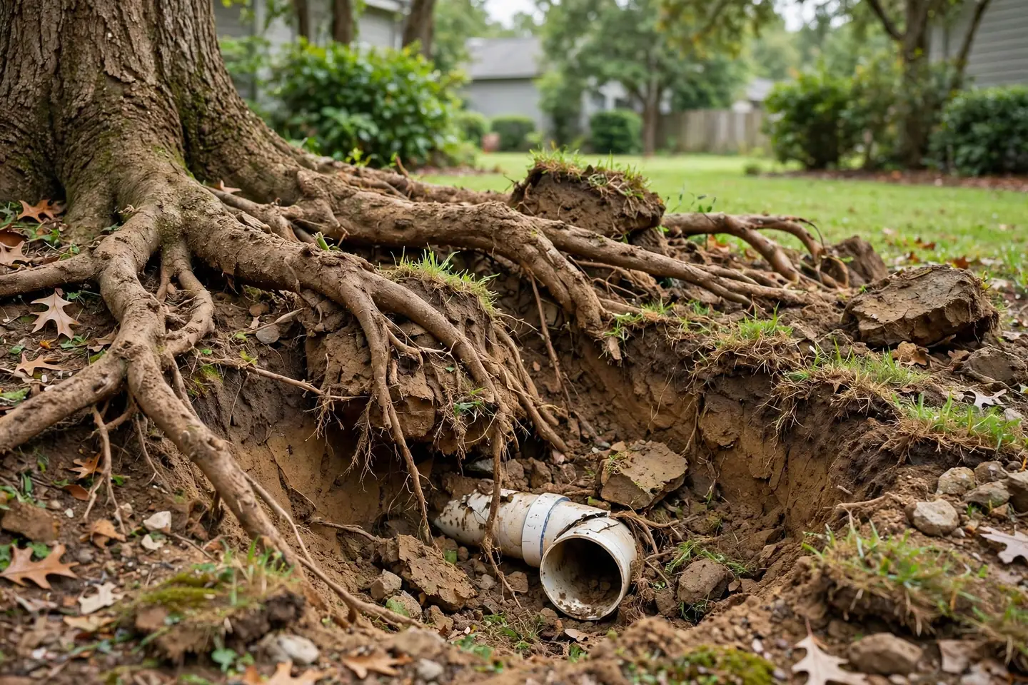 Heavy Root Pressure Under Mature Hardwood Canopy